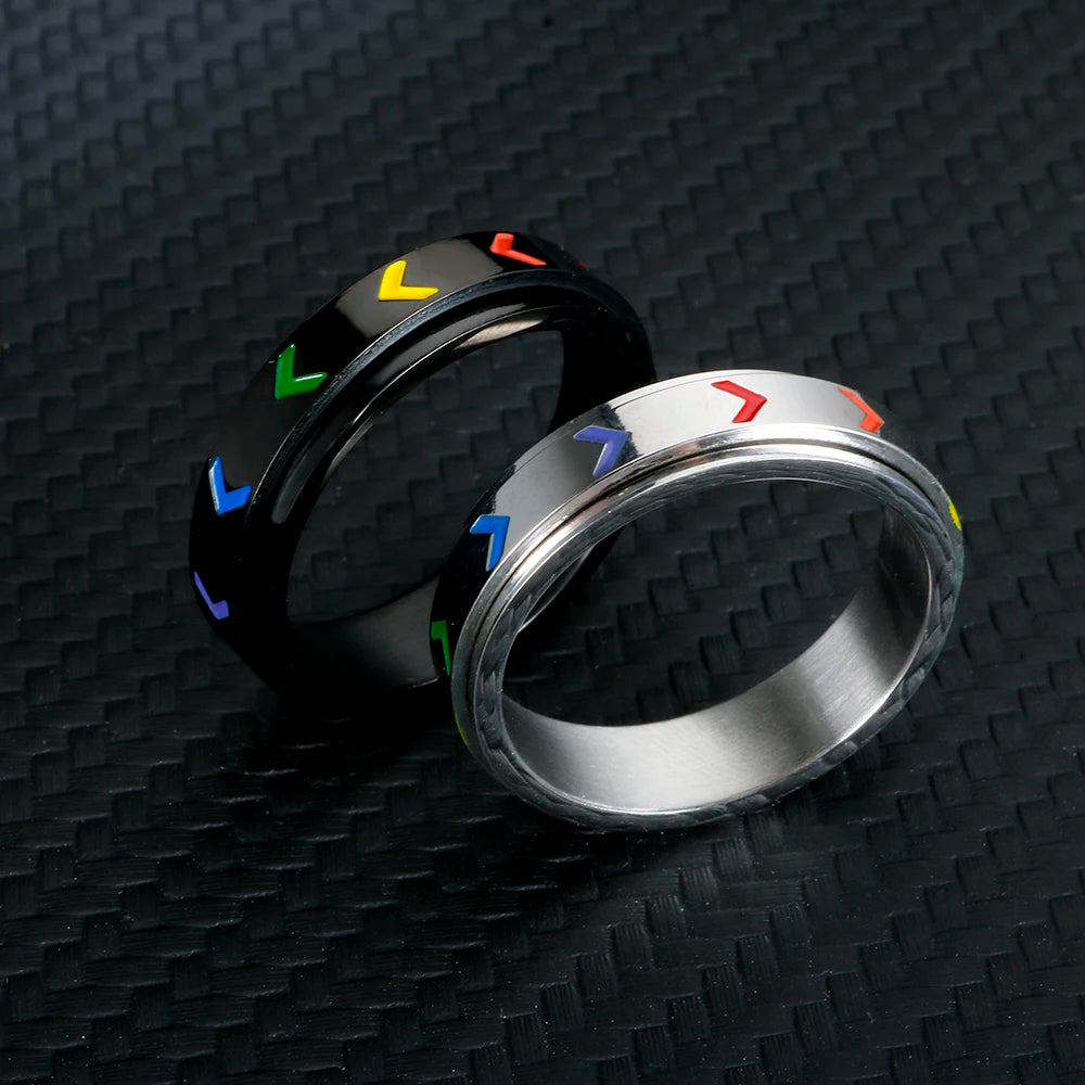 Rainbow spin ring