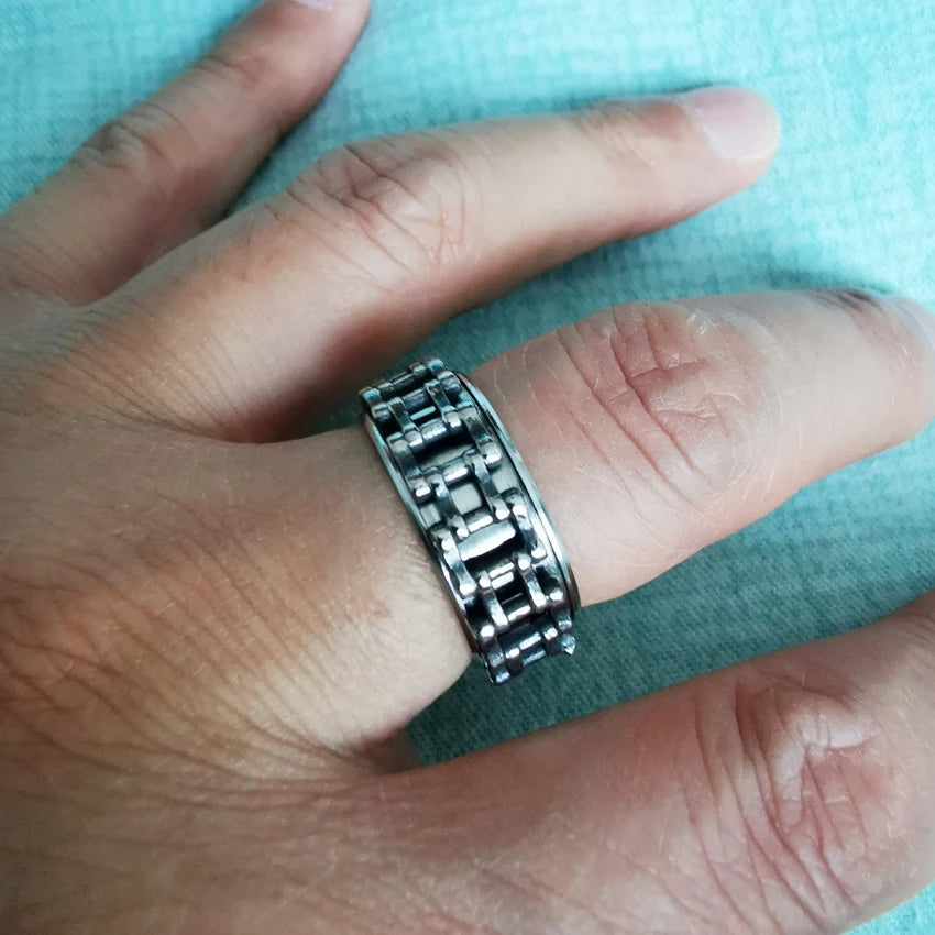 Men Fidgets Rings  Stainless Steel Anti Stress Ring