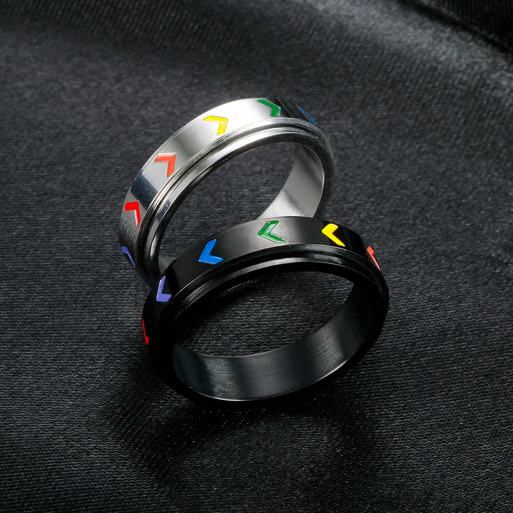 Rainbow spin ring