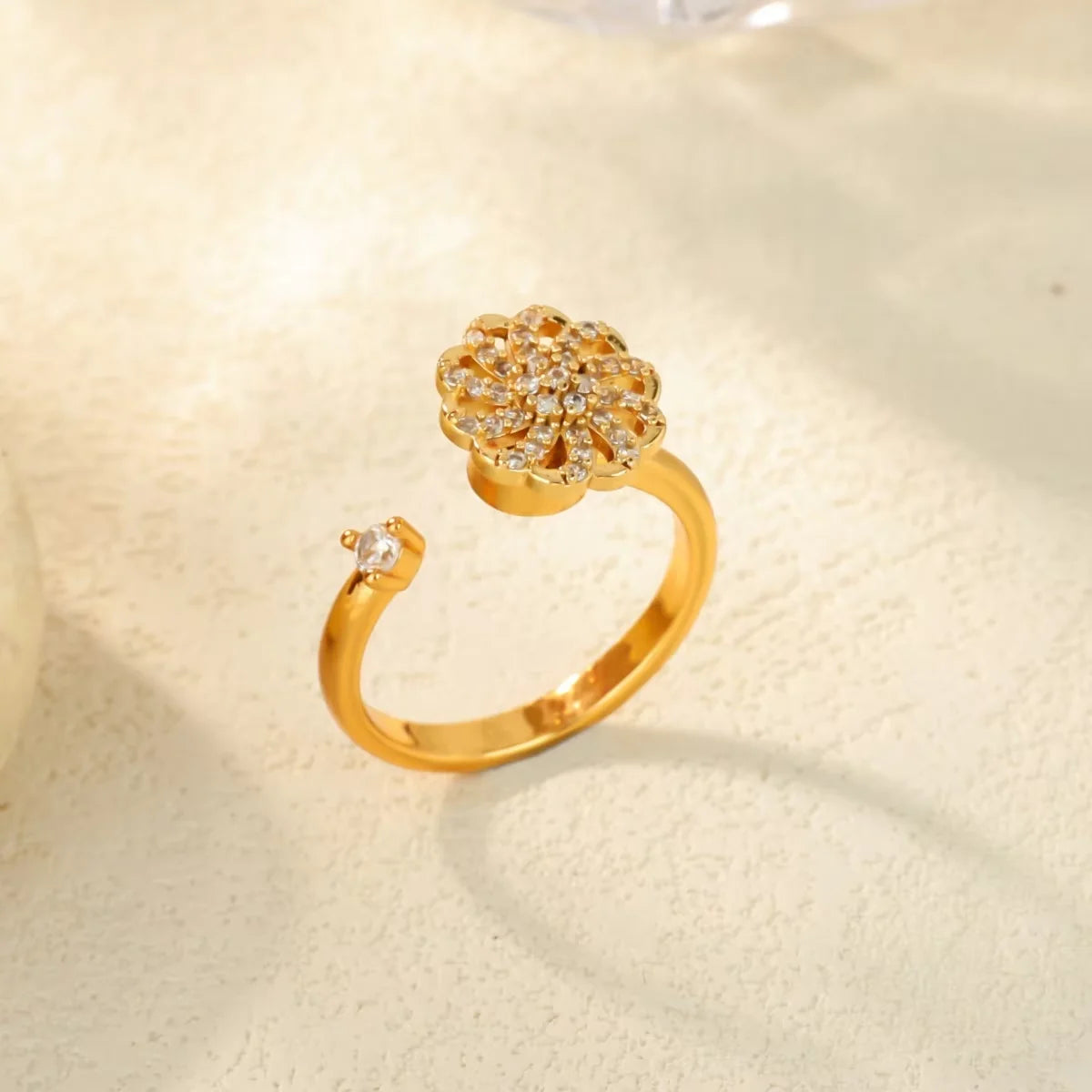 Women's Spinner Ring Luxury Four Clover Flower Rings