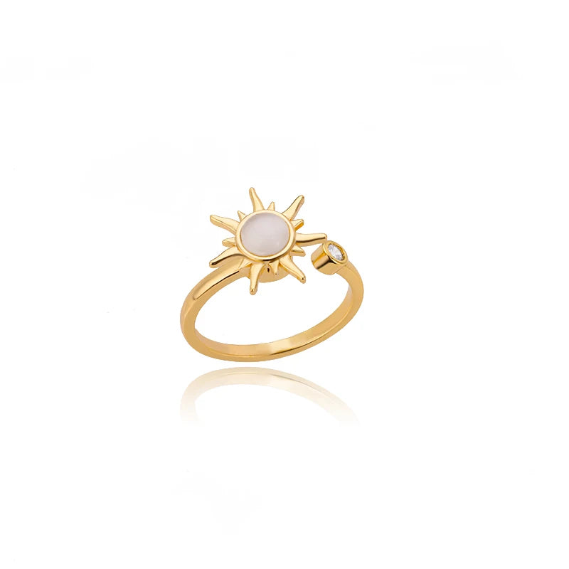 Women's Spinner Ring Luxury Four Clover Flower Rings