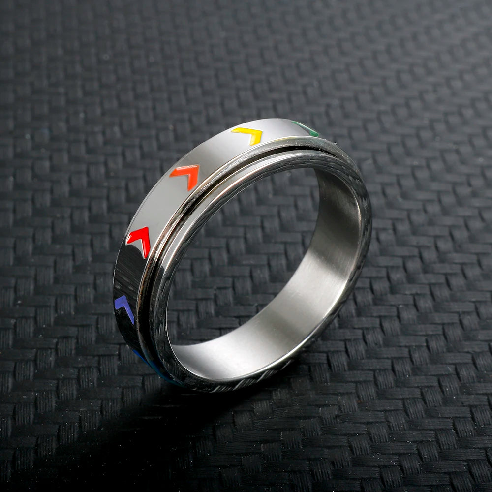 Rainbow spin ring