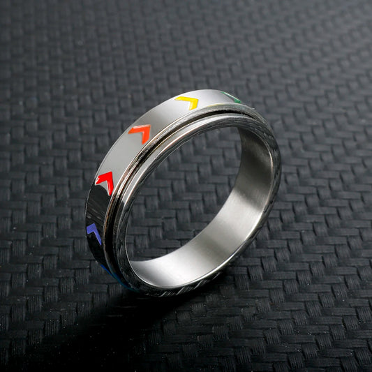 Rainbow spin ring