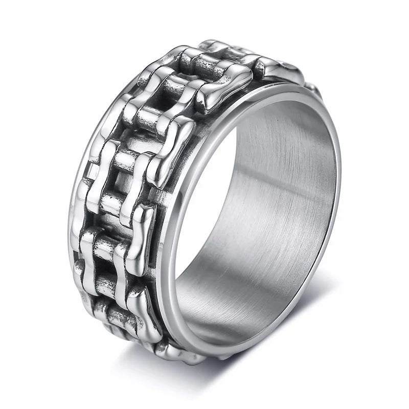 Men Fidgets Rings  Stainless Steel Anti Stress Ring