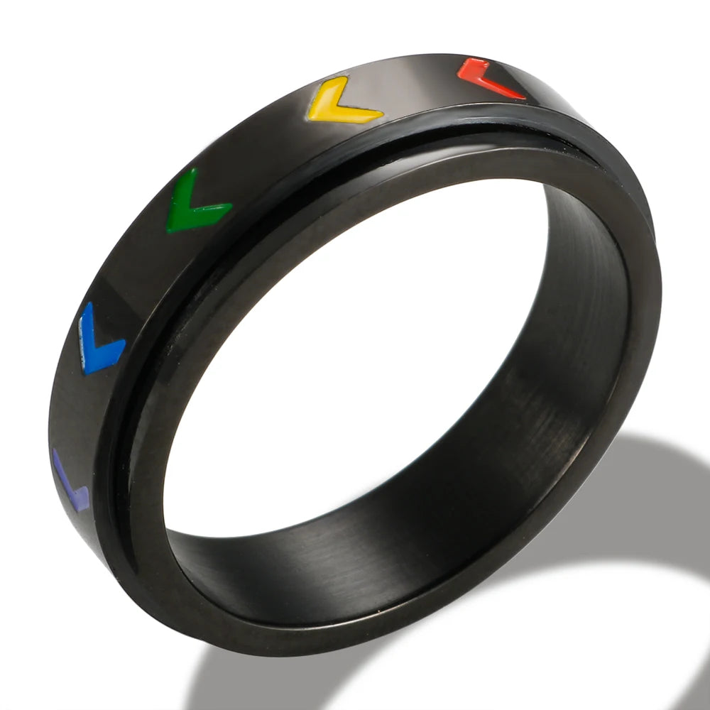 Rainbow spin ring