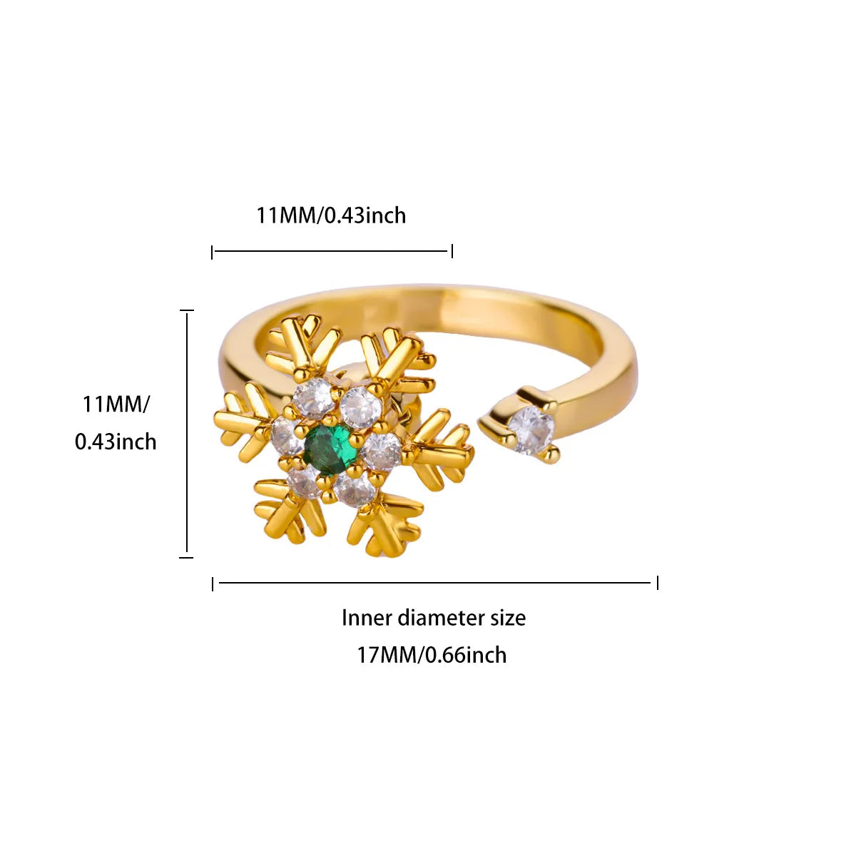 Women's Spinner Ring Luxury Four Clover Flower Rings