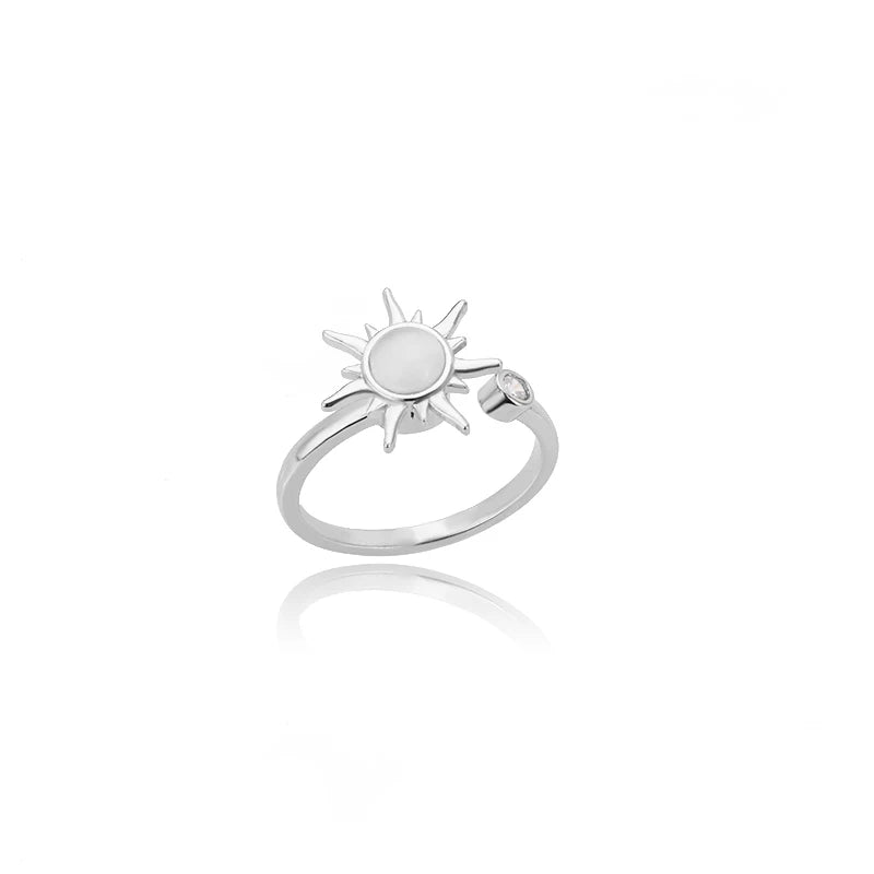 Women's Spinner Ring Luxury Four Clover Flower Rings