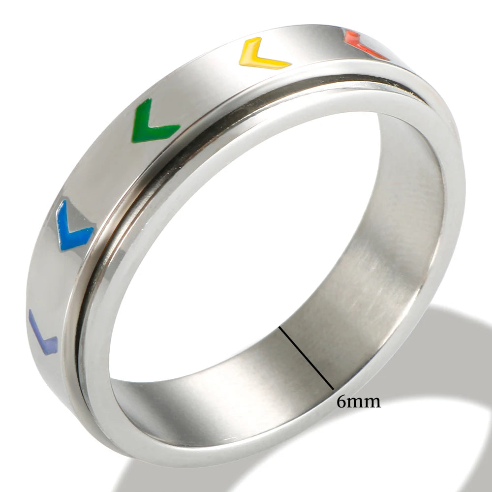 Rainbow spin ring
