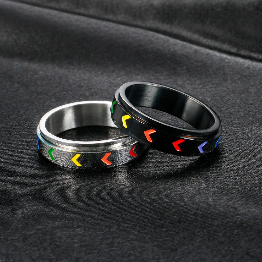 Rainbow spin ring